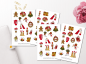 Preview: Mädchen Weihnachten Sticker Set